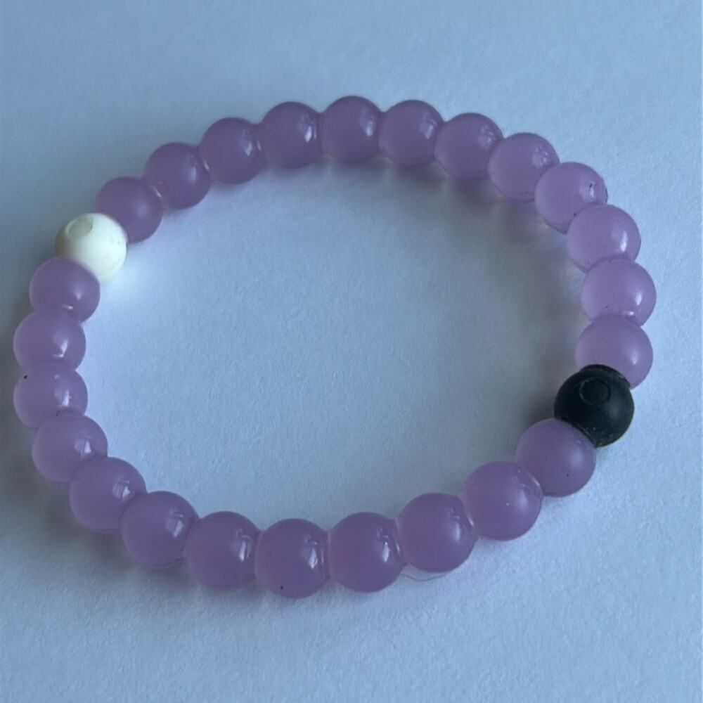 Lokai womens vintage purple black/white water bracelet OS‎ measurement shown
